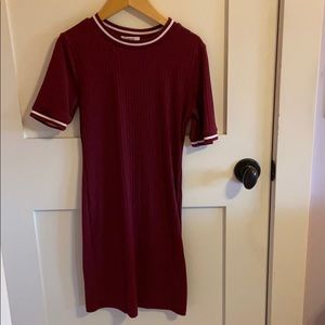 BDG maroon ribbed Body con dress